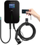 Besen Basic 11kW elektromos autó fali töltő, 6m Type 2 töltőkábellel + RFID