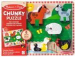 Melissa & Doug Puzzle din lemn Melissa & Doug - Animale de fermă, 8 piese (13723) Puzzle