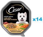 Cesar tálca 14x150 g teljes értékű nedves eledel felnőtt kutyáknak csirkés, zöldséges és petrezselymes mártással
