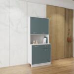 haaus Bufet Oma, Verde Petrol/Alb, L 84 cm (920388)