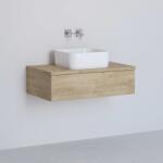 Kronenbach Cube szekrény pulttal 81x48.7x23.5 cm mosdókagyló alá akasztható tölgy KBWTKOWTL811GH (KBWTKOWTL811GH)