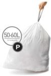 simplehuman Zsinóros szemeteszsákok 50-60 l, P típusú - 20 db, fehér (CW0175)