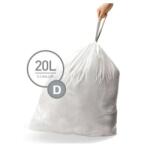 simplehuman Zsinóros szemeteszsákok 20 l, D típusú - 20 db, fehér (CW0163)