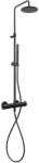 Kronenbach Lima 2.0 Black zuhany készlet fal termosztáttal trópusi zuhany opcióval fekete 100.2821 SM (1002821SM)