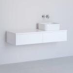 Kronenbach Cube szekrény pulttal 121x48.7x23.5 cm mosdókagyló alá akasztható fehér KBWTKOWTL1212WH (KBWTKOWTL1212WH)