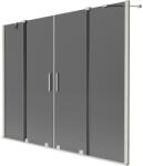 Mexen Velar Duo, 2 szárnyas eltolható kádparaván 180 x 150 cm, 8mm szürke üveg, csiszolt acél, 896-180-000-42-97 (896-180-000-42-97)