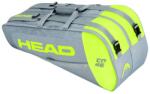 Head Core Combi 6R Grey/Neon Yellow Táska teniszütőhöz