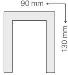 ANRO KCS-113/E Fűtéscső takaró díszléc (KCS-113/E Fűtéscső takaró díszléc EPS)