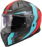 LS2 Cască integrală pentru motociclete LS2 FF811 Vector II C Grid roșu-turcoaz (LS168115327-MASTER)