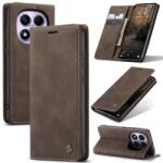 CaseMe Husă rabatabilă pentru Xiaomi Redmi Note 14 Pro maro închis