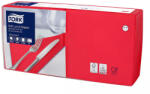 Tork szalvéta Soft Lunch 33/3, PIROS, 150lap/csg, 10csg/karton (477861)