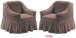 DELFIN Huse Elastice Pt Fotolii Set Cu 2 Buc. , Creponate, Cu Volan, Cod TRF81