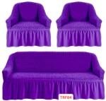 DELFIN Huse Elastice Pt Canapea si 2 Fotolii Creponate Cod TRF84