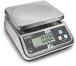 KERN FFN 3K1IPM (3kg/0, 001kg) HACCP kompatibilis IP65 rozsdamentes acél digitális asztali mérleg, adapter, opcionális akkumulátor, hitelesíthető (FFN 3K1IPM)