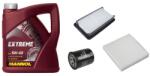 Mannol Suzuki Sx4 olajcsere szett 1.5-1.6 benzin 2009.08-ig levegőszűrő, olajszűrő, pollenszűrő, Mannol Extreme 5w40 4L (13780-79J00, 16510-61A01, 95860-62J00)
