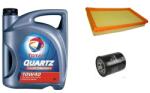 Total Suzuki Ignis olajcsere szett 1.3-1.5 benzin levegőszűrő, olajszűrő, Total Quartz 7000 10w40 4L (13780-86G00, 16510-61A01)