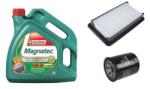 Castrol Suzuki Sx4 olajcsere szett 1.5-1.6 benzin 2009.08-ig levegőszűrő, olajszűrő, Castrol Magnatec 10w40 olaj (13780-79J00, 16510-61A01)
