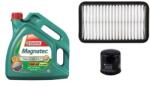 Castrol Suzuki Alto olajcsere szett 1.1 2002-2006 levegőszűrő, olajszűrő, Castrol Magnatec 10w40 olaj (13780M79J00, 16510-82703)