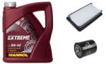 Mannol Suzuki Sx4 olajcsere szett 1.5-1.6 benzin 2009.08-ig levegőszűrő, olajszűrő, Mannol Extreme 5w40 4L (13780-79J00, 16510-61A01)