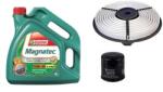 Castrol Suzuki Swift olajcsere szett 1.3 8 szelep G13BA motorszám, 2003-ig, levegőszűrő, olajszűrő, Castrol Magnatec 10w40 olaj (13780-86000, 16510-82703)