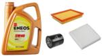 Eneos Suzuki Swift olajcsere szett 1.3-1.5 benzin 2005-2010 levegőszűrő, olajszűrő, pollenszűrő, Eneos Premium Hyper 5w40 4L (13780-62J00, 16510-61A01, 95860-62J00)