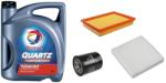 Total Suzuki Swift olajcsere szett 1.3-1.5 benzin 2005-2010 levegőszűrő, olajszűrő, pollenszűrő, Total Quartz 7000 10w40 4L (13780-62J00, 16510-61A01, 95860-62J00)