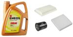 Eneos Suzuki Swift IV 2010.10-2017.05 olajcsere szett 1.2 benzin levegőszűrő, olajszűrő, pollenszűrő, Eneos Premium Hyper 5w40 4L (13780-69L0, 16510-61A31-A21, 95860-62J00)