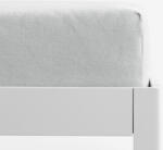 Goldea cearceaf de pat cu elastic din frotir - gri deschis 180 x 200 cm