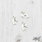  Tibeti ezüst delfin fityegő, medál (50 db)