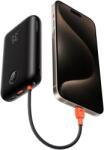 VEGER K2 (W2068) powerbank 1xUSB-A és 1xUSB-C csatlakozással beépített Type-C és Lightning kábellel 20000mAh 35W PD QC3.0 - fekete