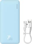 Baseus Airpow powerbank 1xUSB-A és 1xUSB-C csatlakozással + USB-A - Type-C kábellel 50 cm 20000mAh 20W 3A PD - kék