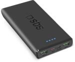 SBS TTBB10000FASTPD20K powerbank 2xUSB-A és 1xUSB-C csatlakozással 10000mAh 20W PD - fekete