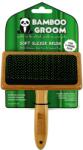 Alcott Bamboo Groom Soft Slicker Brush L with Stainless Steel & Comfort Pins M бамбукова четка с ъглови метални бодлички за всеки тип козина