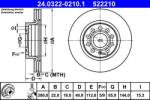 ATE Disc frana fata PowerDisc Audi A3, Skoda Octavia II ATE 24.0322-0210.1 (24.0322-0210.1)