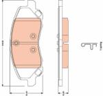 TRW Set placute frana TRW GDB4141 (GDB4141)