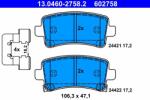 ATE Set placute frana ATE 13.0460-2758.2 (13.0460-2758.2) - fixbox