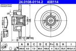 ATE Disc frana spate Renault Megane II, Clio III ATE 24.0108-0114.2 (24.0108-0114.2)