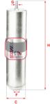 SOFIMA Filtru combustibil SOFIMA S 4857 B (S 4857 B) - fixbox