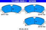 ATE Set placute frana ATE 13.0460-5686.2 (13.0460-5686.2) - fixbox
