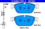 ATE Set placute frana ATE 13.0460-7281.2 (13.0460-7281.2) - fixbox