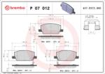 BREMBO Set placute frana BREMBO P 07 012 (P 07 012)