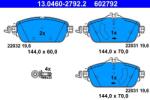 ATE Set placute frana ATE 13.0460-2792.2 (13.0460-2792.2) - fixbox