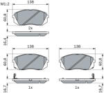 Bosch Set placute frana BOSCH 0 986 494 422 (0 986 494 422)