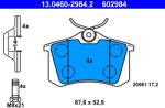 ATE Set placute frana ATE 13.0460-2984.2 (13.0460-2984.2) - fixbox