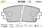 VALEO Set placute frana VALEO 301299 (301299)
