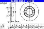 ATE Disc frana spate Ford Transit ATE 24.0116-0126.1 (24.0116-0126.1)