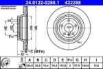 ATE Disc frana spate Mercedes GLE W166/C292, ML W166 ATE 24.0122-0288.1 (24.0122-0288.1)