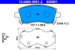 ATE Set placute frana ATE 13.0460-5851.2 (13.0460-5851.2)