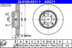 ATE Disc frana fata Suzuki Splash, Swift III ATE 24.0120-0211.1 (24.0120-0211.1)