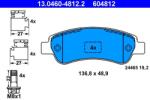 ATE Set placute frana ATE 13.0460-4812.2 (13.0460-4812.2)